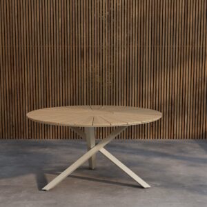 Mexico – Table à manger ronde – Beige, Naturel – ø140 cm