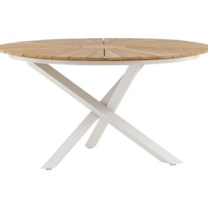 Mexico – Table à manger ronde – Naturel, Blanc – ⌀140 cm