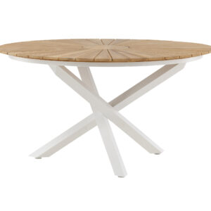 Mexico – Table à manger ronde – Naturel, Blanc – ⌀140 cm