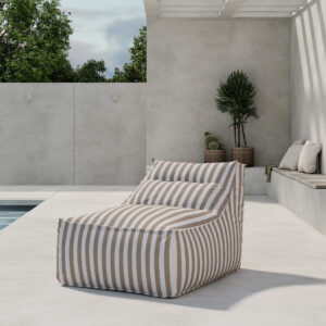 Redang – Fauteuil lounge – Beige, Blanc – 118 x 94 x 83 cm