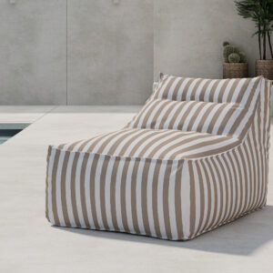 Redang – Fauteuil lounge – Beige, Blanc – 118 x 94 x 83 cm