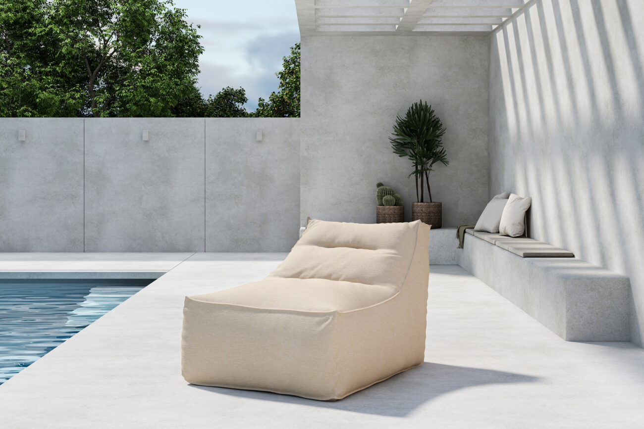 Redang – Fauteuil lounge – Beige – 118 x 94 x 83 cm