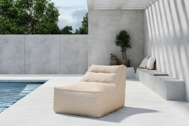 Redang – Fauteuil lounge – Beige – 118 x 94 x 83 cm