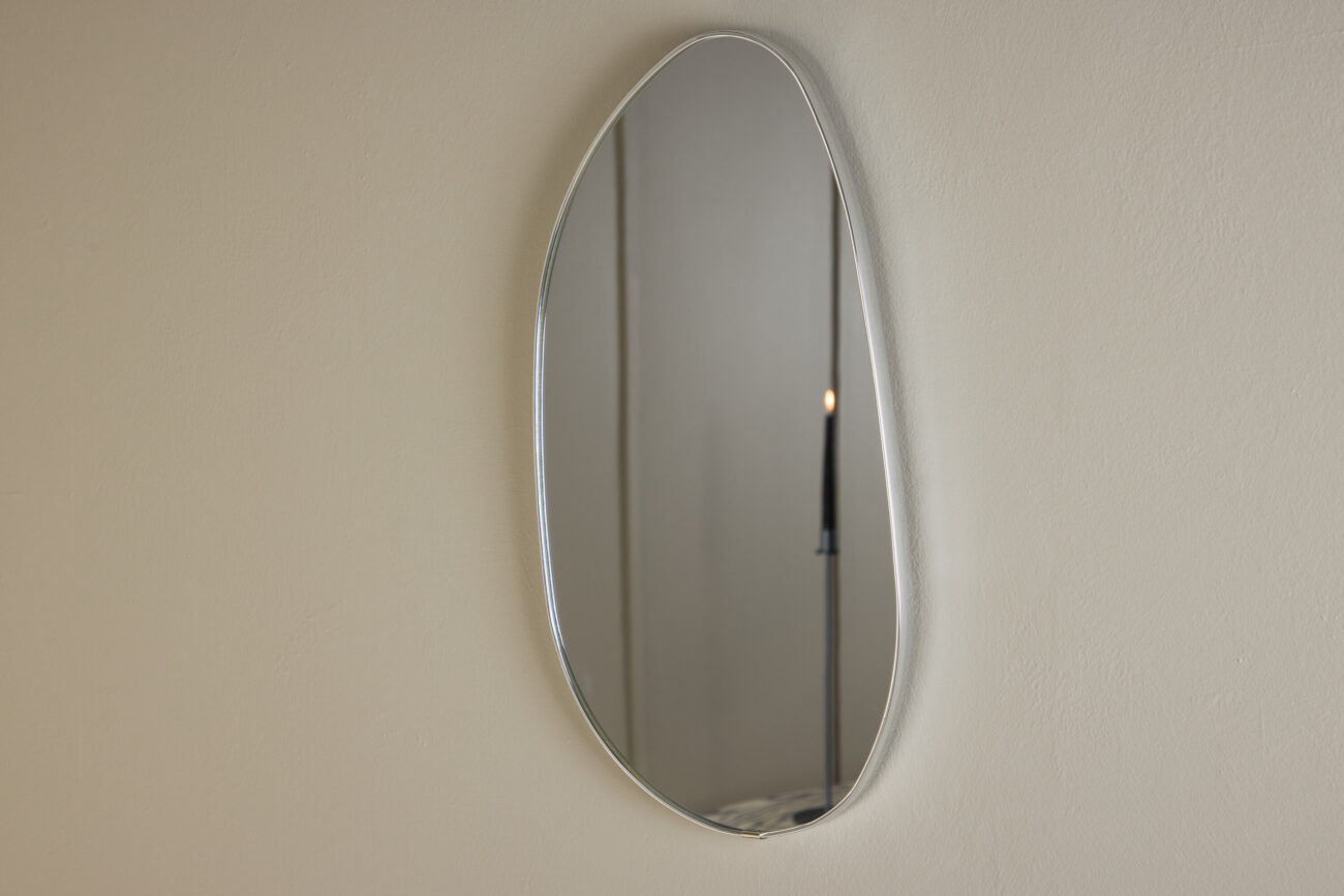 Borgholm – Small Mirror – Argenté – 3 x 55 x 30 cm