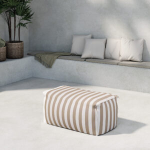 Redang – Fauteuil lounge – Beige, Blanc – 75 x 33 x 40 cm