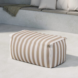 Redang – Fauteuil lounge – Beige, Blanc – 75 x 33 x 40 cm