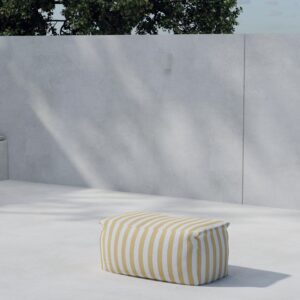 Redang – Bain de soleil – Jaune, Blanc – 75 x 33 x 40 cm