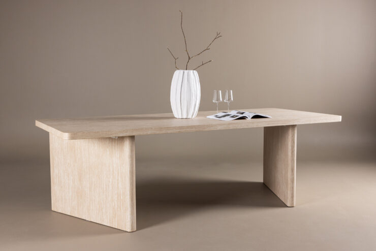Skagen – Table à manger rectangulaire – Beige – 240 x 100 cm