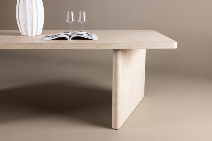 Skagen – Table à manger rectangulaire – Beige – 240 x 100 cm