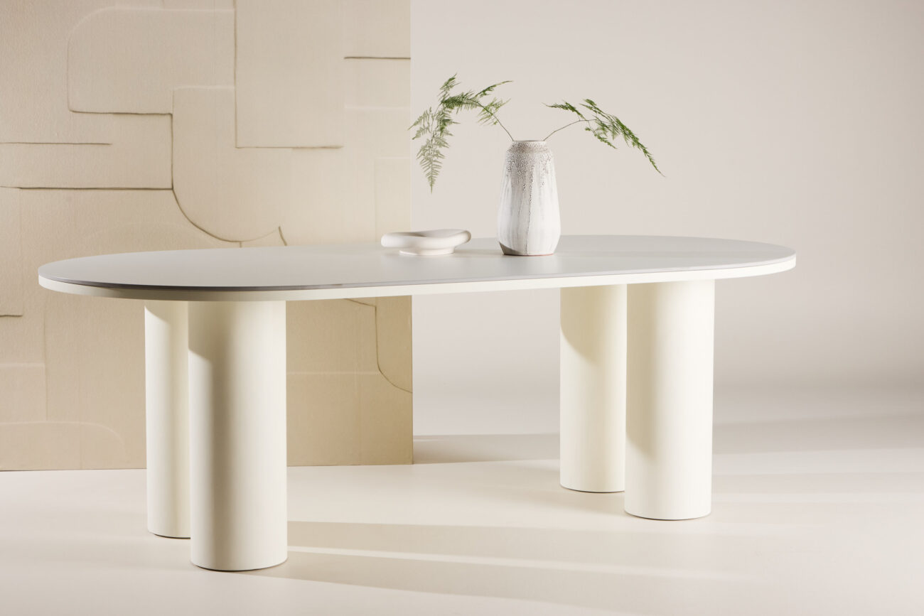 Havstenssund – Table à manger rectangulaire – Blanc – 220 x 110 cm