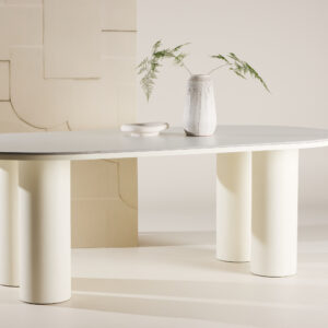 Havstenssund – Table à manger rectangulaire – Blanc – 220 x 110 cm