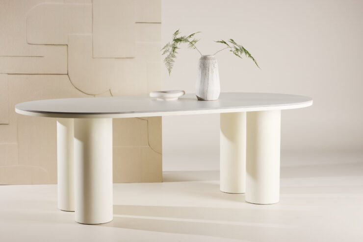 Havstenssund – Table à manger rectangulaire – Blanc – 220 x 110 cm