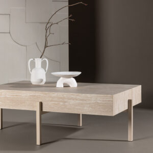 Vadholmen – Table basse – Blanchi – 126 x 82 cm