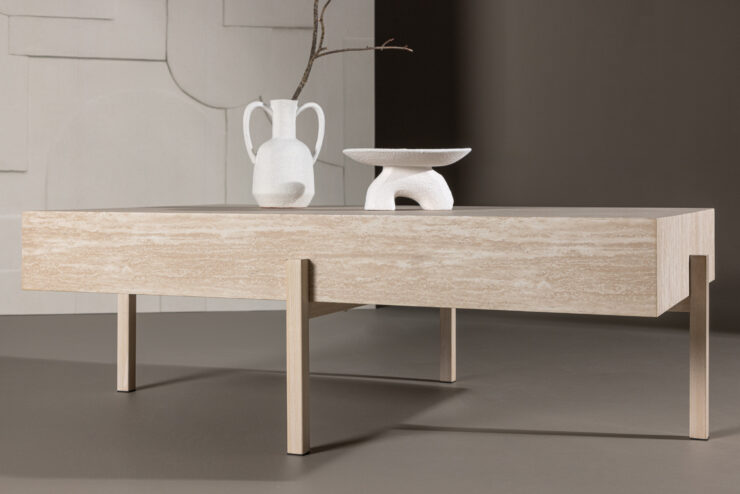 Vadholmen – Table basse – Blanchi – 126 x 82 cm