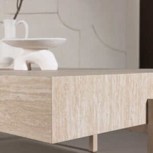 Vadholmen – Table basse – Blanchi – 126 x 82 cm