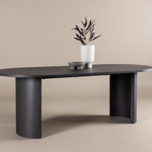 Grundsund – Table à manger rectangulaire – Noir – 220 x 100 cm