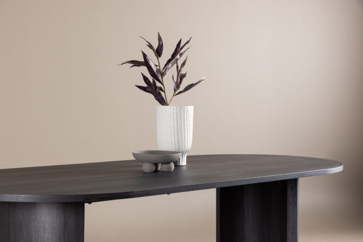 Grundsund – Table à manger rectangulaire – Noir – 220 x 100 cm