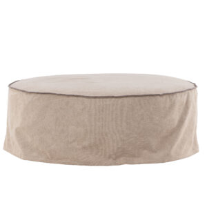 Vindö – Ottoman – Marron, Noir – ⌀101 cm