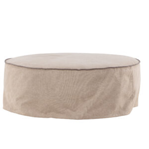 Vindö – Ottoman – Marron, Noir – ⌀101 cm