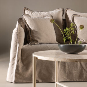 Oskarshamn – Canapé 3 places – Marron, Noir – 99 x 87 x 210 cm