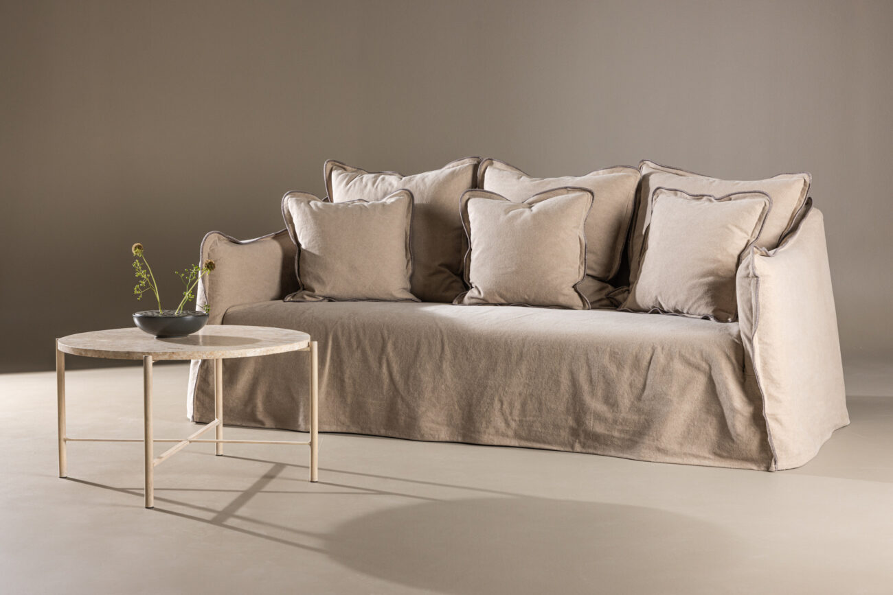Oskarshamn – Canapé 3 places – Marron, Noir – 99 x 87 x 210 cm