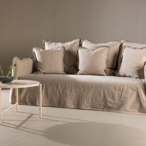 Oskarshamn – Canapé 3 places – Marron, Noir – 99 x 87 x 210 cm