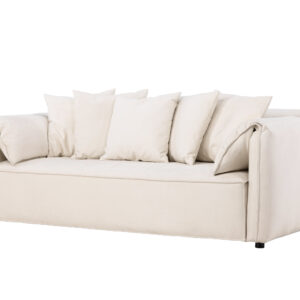 Torekov – Canapé 3 places – Blanc, Noir – 100 x 73 x 202 cm