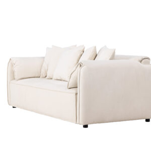 Torekov – Canapé 3 places – Blanc, Noir – 100 x 73 x 202 cm