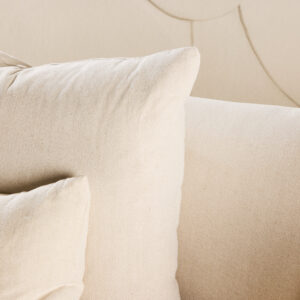 Mollösund – Canapé 3 places – Beige, Noyer – 95 x 82 x 237 cm