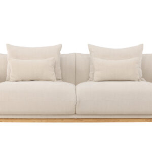 Mollösund – Canapé 3 places – Beige, Noyer – 95 x 82 x 237 cm