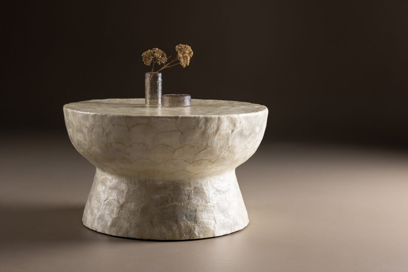 Sandön – Table basse – Beige – ⌀70 cm