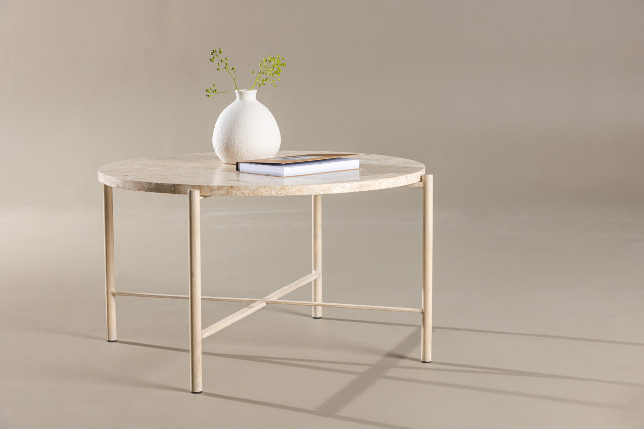 Sandhamn – Table basse – Beige – ⌀70 cm