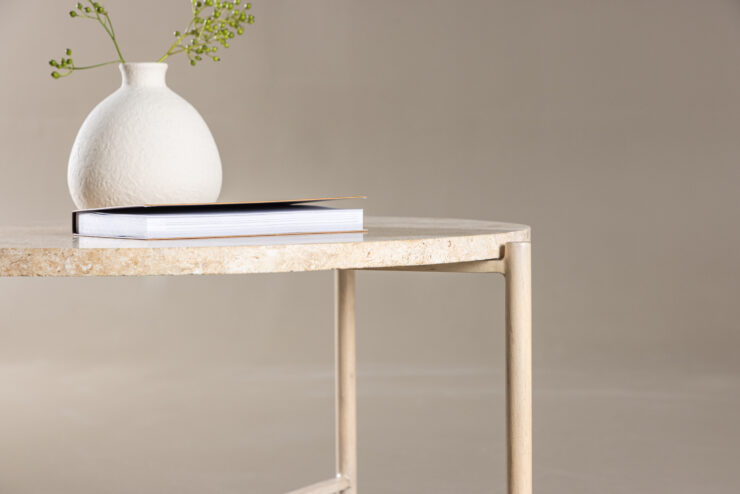 Sandhamn – Table basse – Beige – ⌀70 cm