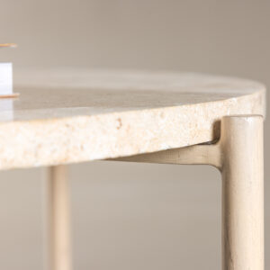 Sandhamn – Table basse – Beige – ⌀70 cm