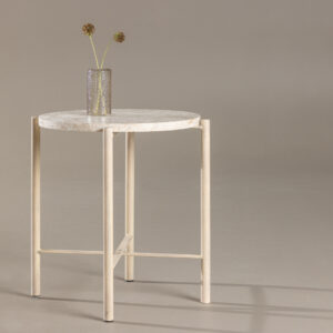 Sandhamn – Table basse – Beige – ⌀40 cm