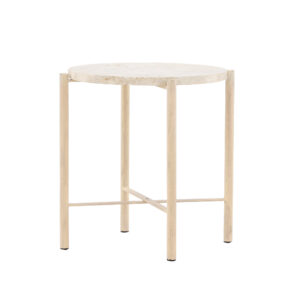 Sandhamn – Table basse – Beige – ⌀40 cm