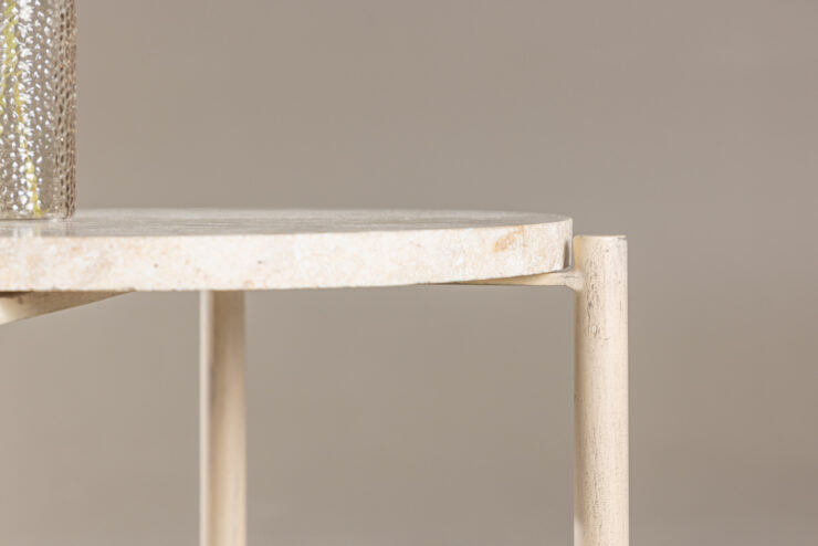 Sandhamn – Table basse – Beige – ⌀40 cm