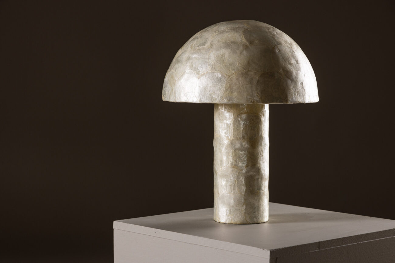 Lindön – Lampe à poser – Gris clair – ⌀36 cm