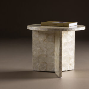 Smögen – Table basse – Beige – ⌀40 cm