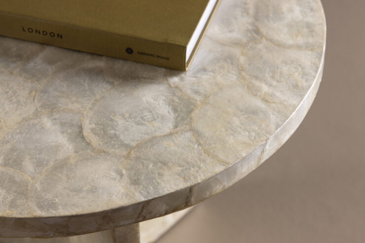 Smögen – Table basse – Beige – ⌀40 cm
