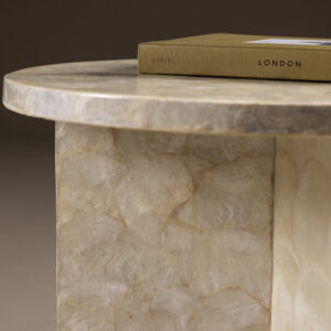 Smögen – Table basse – Beige – ⌀40 cm