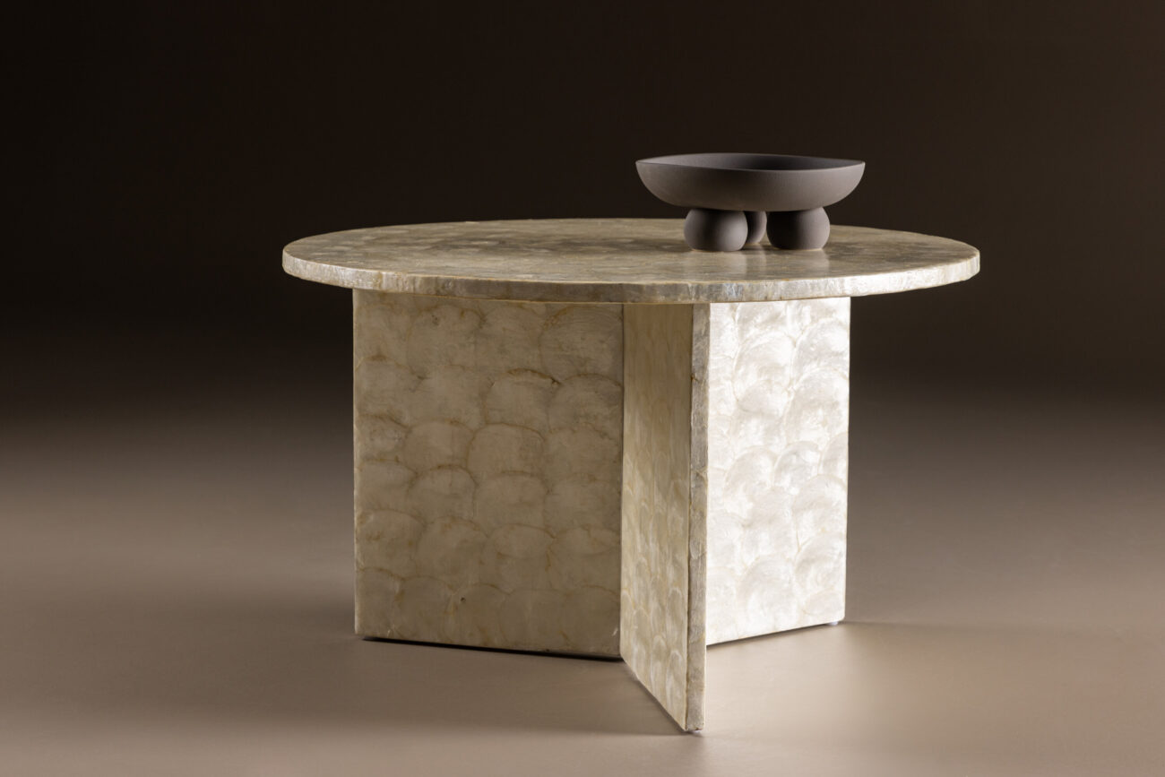 Smögen – Table basse – Beige – ⌀70 cm