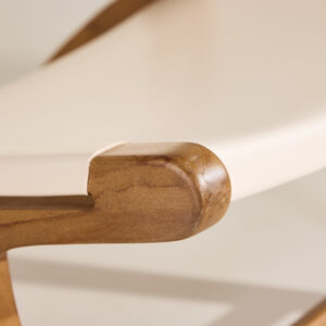 Rike – Fauteuil lounge – Crème, Naturel, Beige – 80 x 65 x 65 cm