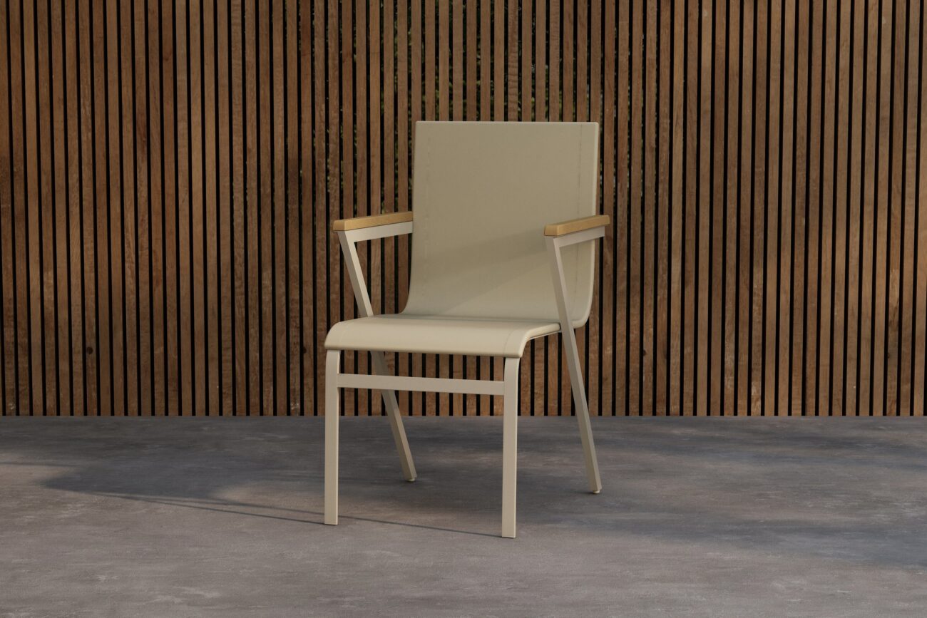 Mexico – Chaise de salle à manger – Beige, Naturel – 60 x 56 x 91 cm