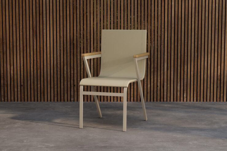 Mexico – Chaise de salle à manger – Beige, Naturel – 60 x 56 x 91 cm