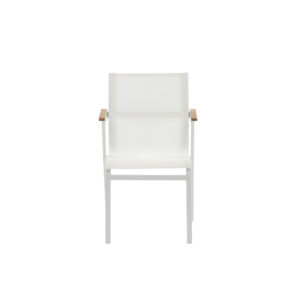 Mexico – Chaise de salle à manger – Naturel, Blanc – 63 x 89 x 57 cm
