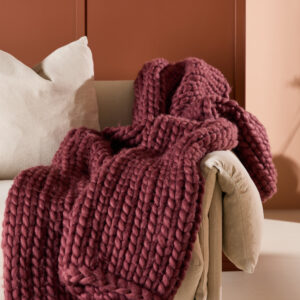 Kate – Plaid – Bordeaux – 170 x 130 cm