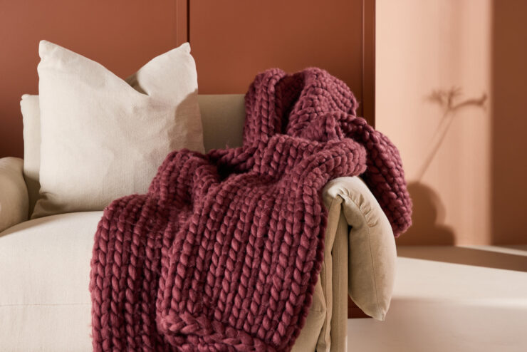 Kate – Plaid – Bordeaux – 170 x 130 cm