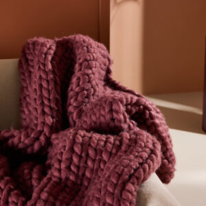 Kate – Plaid – Bordeaux – 170 x 130 cm