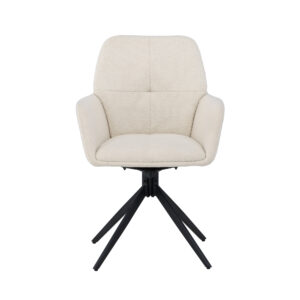 Manchi – Chaise de salle à manger – Noir, Blanc – 62 x 90 x 60 cm